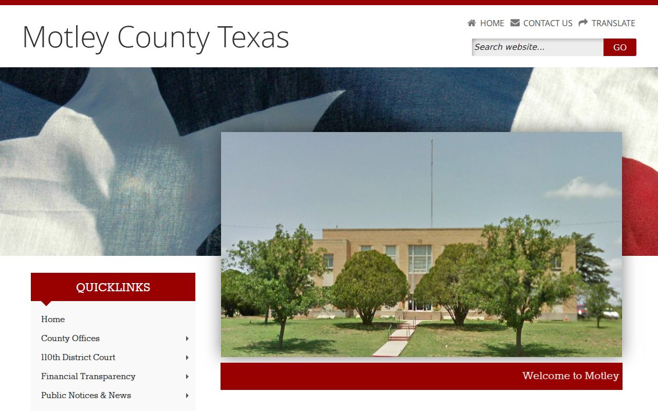 Motley County criminal history courthouse records page